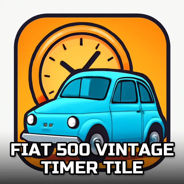 Fiat 500 Vintage Timer Tile - Time Trials game