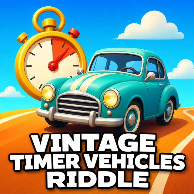 Vintage Timer Vehicles Riddle - Time Trials game